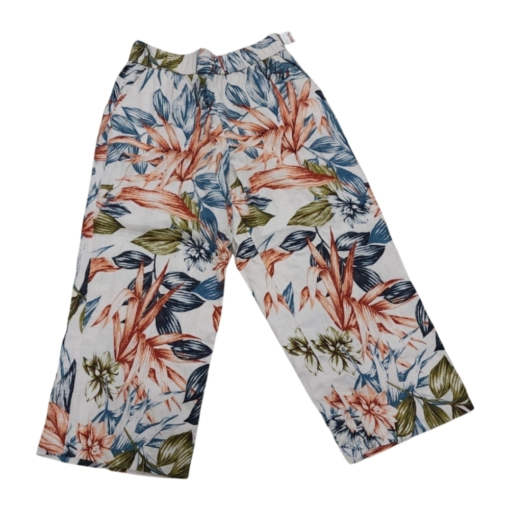Super fun tropical C&C California linen pants size L